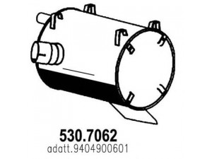 ASSO 530.7062 vidurinis / galinis duslintuvas 
 Išmetimo sistema -> Duslintuvas
9404900601