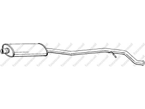 BOSAL 286-077 vidurinis duslintuvas 
 Išmetimo sistema -> Duslintuvas
1717.J1