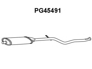 VENEPORTE PG45491 vidurinis duslintuvas 
 Išmetimo sistema -> Duslintuvas
1717N1, 1717N2