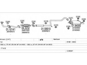 MTS C240007004471 išmetimo sistema 
 Išmetimo sistema -> Išmetimo sistema, visa
