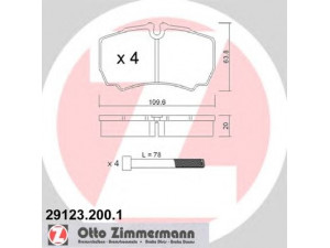 ZIMMERMANN 29123.200.1 stabdžių trinkelių rinkinys, diskinis stabdys 
 Techninės priežiūros dalys -> Papildomas remontas
42470841, 42555406, 42560080, 42561102