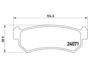 BREMBO P 10 001 stabdžių trinkelių rinkinys, diskinis stabdys 
 Techninės priežiūros dalys -> Papildomas remontas
96405131