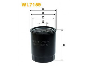 WIX FILTERS WL7159 alyvos filtras 
 Filtrai -> Alyvos filtras
15400PL2004, 15400PL2015, 15400PL2315