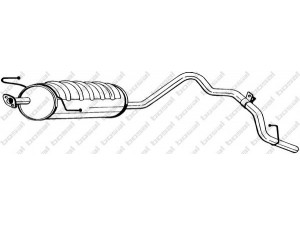 BOSAL 283-125 vidurinis duslintuvas 
 Išmetimo sistema -> Duslintuvas
17430-13290, 17430-1329083