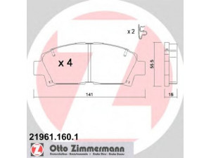 ZIMMERMANN 21961.160.1 stabdžių trinkelių rinkinys, diskinis stabdys 
 Techninės priežiūros dalys -> Papildomas remontas
0446512160, 0446517050, 0446520510