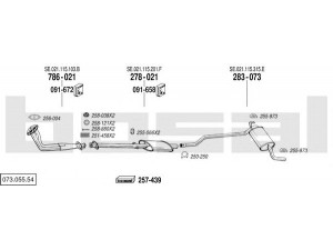BOSAL 073.055.54 išmetimo sistema 
 Išmetimo sistema -> Išmetimo sistema, visa