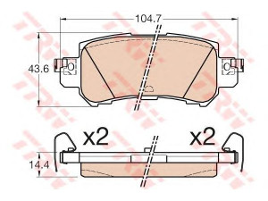 TRW GDB3539 stabdžių trinkelių rinkinys, diskinis stabdys 
 Techninės priežiūros dalys -> Papildomas remontas
DAY32648ZA, K0Y12648Z