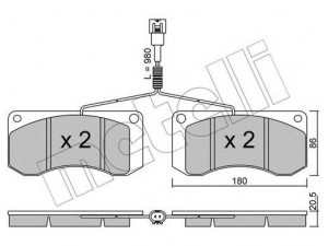 METELLI 22-0272-1 stabdžių trinkelių rinkinys, diskinis stabdys 
 Techninės priežiūros dalys -> Papildomas remontas
50 01 829 545