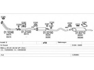MTS C250860005028 išmetimo sistema 
 Išmetimo sistema -> Išmetimo sistema, visa