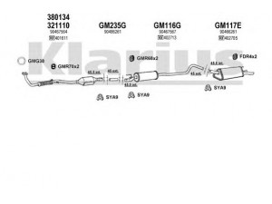 KLARIUS 390582U išmetimo sistema 
 Išmetimo sistema -> Išmetimo sistema, visa