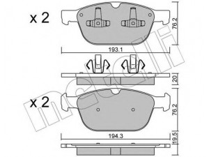 METELLI 22-0834-0 stabdžių trinkelių rinkinys, diskinis stabdys 
 Techninės priežiūros dalys -> Papildomas remontas
30793943, 31277334