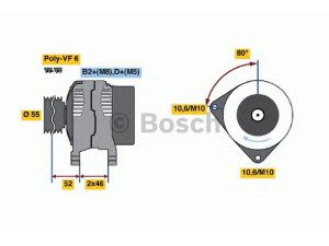 BOSCH 0 124 615 027 kintamosios srovės generatorius 
 Elektros įranga -> Kint. sr. generatorius/dalys -> Kintamosios srovės generatorius
5705 AA, 96 408 787, 5705 AA, 96 408 787