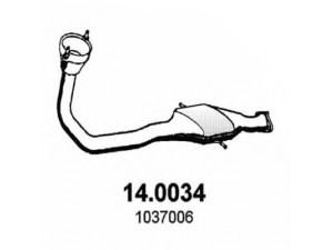 ASSO 14.0034 katalizatoriaus keitiklis 
 Išmetimo sistema -> Katalizatoriaus keitiklis
1025921, 1037006, 1231829