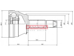 KAMOKA 6726 jungčių komplektas, kardaninis velenas 
 Ratų pavara -> Sujungimai/komplektas
46307122, 7078573