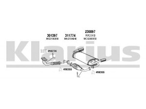 KLARIUS 120327E išmetimo sistema 
 Išmetimo sistema -> Išmetimo sistema, visa