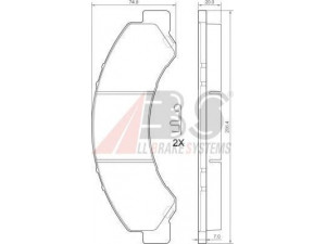 A.B.S. 37713 stabdžių trinkelių rinkinys, diskinis stabdys
8971686330, 97168633