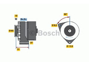 BOSCH 0 986 031 090 kintamosios srovės generatorius 
 Elektros įranga -> Kint. sr. generatorius/dalys -> Kintamosios srovės generatorius
116 10 05 060 08, 116 10 05 060 12