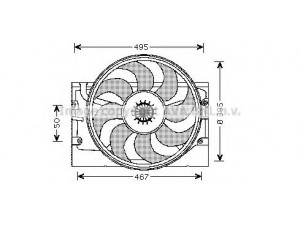AVA QUALITY COOLING BW7519 ventiliatorius, radiatoriaus 
 Aušinimo sistema -> Oro aušinimas
64548391317, 8391317