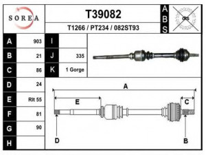 EAI T39082 kardaninis velenas 
 Ratų pavara -> Kardaninis velenas