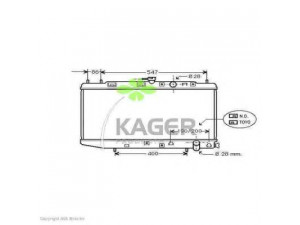 KAGER 31-0479 radiatorius, variklio aušinimas 
 Aušinimo sistema -> Radiatorius/alyvos aušintuvas -> Radiatorius/dalys
19010PE1666, 19010PM4003, 19010PM4004