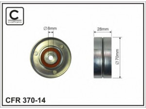 CAFFARO 370-14 kreipiantysis skriemulys, V formos rumbuotas diržas 
 Diržinė pavara -> V formos rumbuotas diržas/komplektas -> Laisvasis/kreipiamasis skriemulys
028145278M, 028145278M