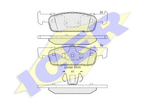 ICER 182115 stabdžių trinkelių rinkinys, diskinis stabdys 
 Techninės priežiūros dalys -> Papildomas remontas
41 06 025 81R, 41 06 056 12R, 41 06 059 51R