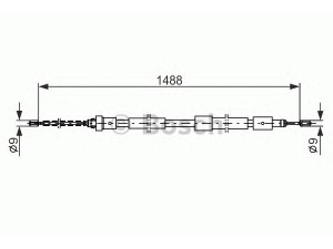 BOSCH 1 987 482 103 trosas, stovėjimo stabdys 
 Stabdžių sistema -> Valdymo svirtys/trosai
4745 K5, 96 28 846 980, 4745 K5