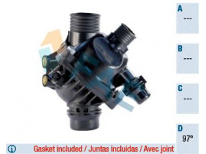 FAE 5348497 termostatas, aušinimo skystis 
 Aušinimo sistema -> Termostatas/tarpiklis -> Thermostat
11 53 7 544 788, 11 53 7 549 476