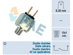 FAE 21080 stabdžių žibinto jungiklis 
 Stabdžių sistema -> Stabdžių žibinto jungiklis
000 545 01 09, 000 545 46 09, 6001 385 0100