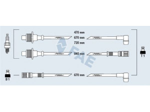 FAE 83320 uždegimo laido komplektas 
 Kibirkšties / kaitinamasis uždegimas -> Uždegimo laidai/jungtys
96.012.473, 96.013.114, 97.532.198