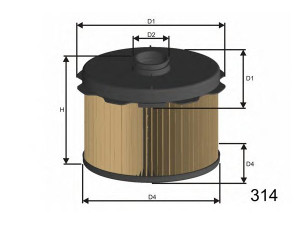 MISFAT FM646 kuro filtras 
 Techninės priežiūros dalys -> Papildomas remontas
190649, 9628890680, 190648, SU00100468