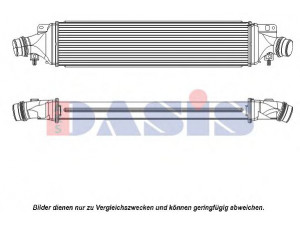 AKS DASIS 157024N tarpinis suslėgto oro aušintuvas, kompresorius 
 Variklis -> Oro tiekimas -> Įkrovos agregatas (turbo/superįkrova) -> Tarpinis suslėgto oro aušintuvas
55702171, 6302079