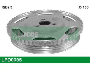 LUCAS ENGINE DRIVE LPD0095 skriemulys, alkūninis velenas 
 Diržinė pavara -> Dirželio skriemulys
55202554, 55202554, 80000933
