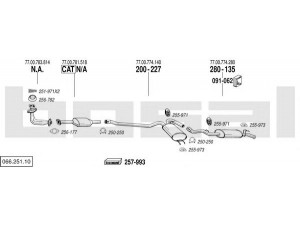 BOSAL 066.251.10 išmetimo sistema 
 Išmetimo sistema -> Išmetimo sistema, visa