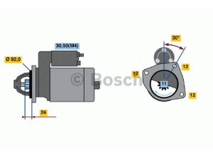 BOSCH 0 001 367 016 starteris