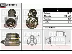 DELCO REMY DRS7041 starteris 
 Elektros įranga -> Starterio sistema -> Starteris
46231500, 46406970, 46432301, 71782313