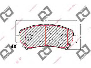 DJ PARTS BP1522 stabdžių trinkelių rinkinys, diskinis stabdys 
 Techninės priežiūros dalys -> Papildomas remontas
D1060-JD00A, D1060JD00A, D1060JE00A