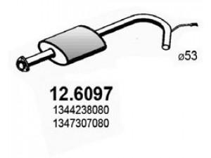 ASSO 12.6097 vidurinis duslintuvas 
 Išmetimo sistema -> Duslintuvas
1337336080, 1344238080, 1347307080