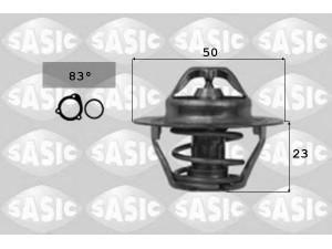 SASIC 3304002 termostatas, aušinimo skystis 
 Aušinimo sistema -> Termostatas/tarpiklis -> Thermostat
8200030307, 8200030307