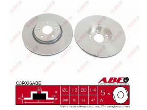 ABE C3R026ABE stabdžių diskas 
 Stabdžių sistema -> Diskinis stabdys -> Stabdžių diskas
7701206614
