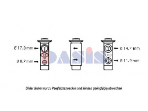 AKS DASIS 840168N išsiplėtimo vožtuvas, oro kondicionavimas 
 Oro kondicionavimas -> Vožtuvai
1499137