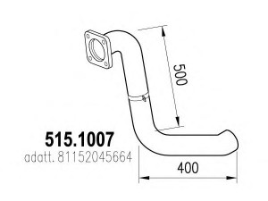 ASSO 515.1007 išleidimo kolektorius 
 Išmetimo sistema -> Išmetimo vamzdžiai
81152045664