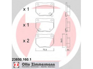 ZIMMERMANN 23850.160.1 stabdžių trinkelių rinkinys, diskinis stabdys 
 Techninės priežiūros dalys -> Papildomas remontas
26696FA000, 26696FA020, 26696FE060