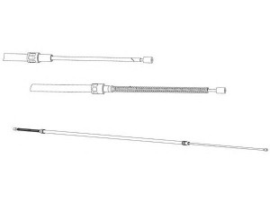 KAWE SK02109 trosas, stovėjimo stabdys 
 Stabdžių sistema -> Valdymo svirtys/trosai
1J0609721D