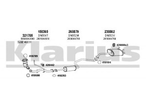 KLARIUS 270428E išmetimo sistema 
 Išmetimo sistema -> Išmetimo sistema, visa