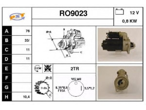 SNRA RO9023 starteris