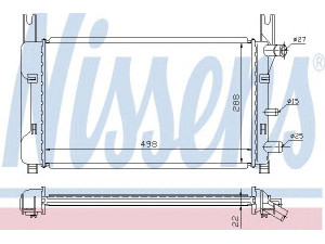 NISSENS 62121A radiatorius, variklio aušinimas 
 Aušinimo sistema -> Radiatorius/alyvos aušintuvas -> Radiatorius/dalys
1004038, 1004039, 1107118, 1654321
