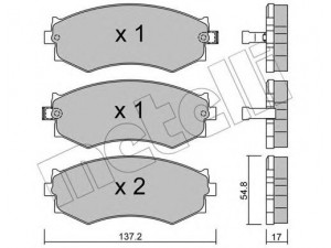 METELLI 22-0190-1 stabdžių trinkelių rinkinys, diskinis stabdys 
 Techninės priežiūros dalys -> Papildomas remontas
41060-32R90, 41060-32R93, 41060-6J091