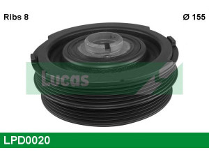 LUCAS ENGINE DRIVE LPD0020 skriemulys, alkūninis velenas 
 Diržinė pavara -> Dirželio skriemulys
11232247565, 21653131