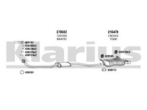 KLARIUS 180379E išmetimo sistema 
 Išmetimo sistema -> Išmetimo sistema, visa